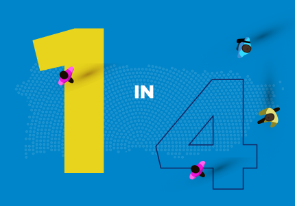 1 in 4